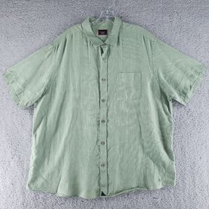 🚫SOLD🚫UNTUCKit Brancott 100% linen casual button down shirt striped mens 3XL